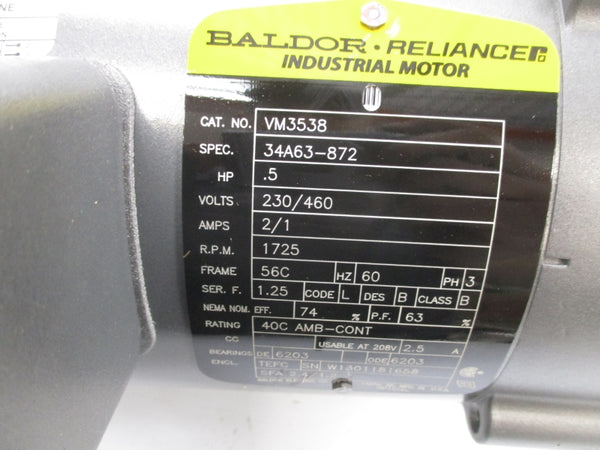 BALDOR VM3538 208-230/460V 2.1A NSMP