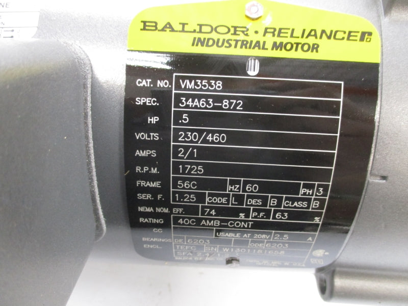 BALDOR VM3538 208-230/460V 2.1A NSMP