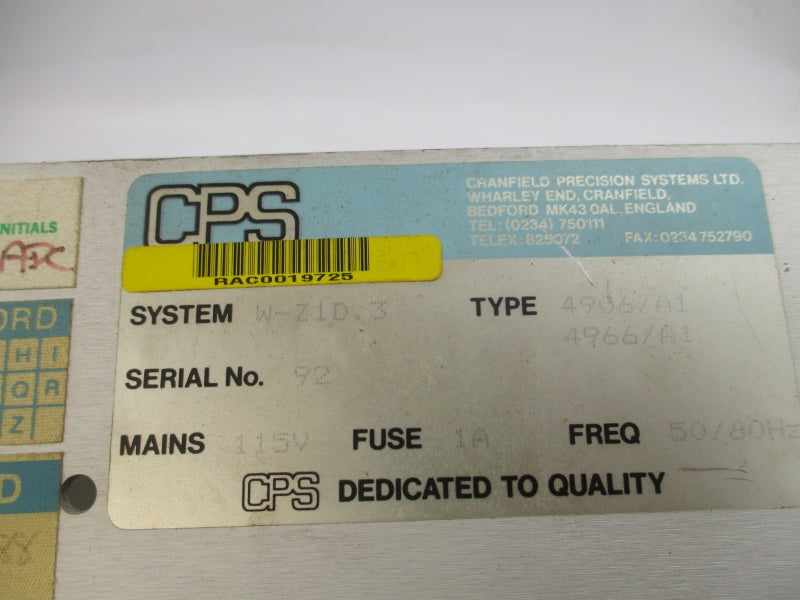 CPS 4906/A1 4966/A1 W-Z1D.3 115V 1A NSNP
