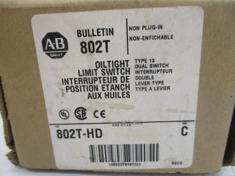 ALLEN BRADLEY 802T-HD SER. C 600VAC (BR/WH) NSMP