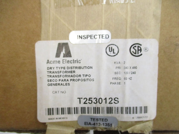 ACME ELECTRIC T253012S 240/480V NSMP