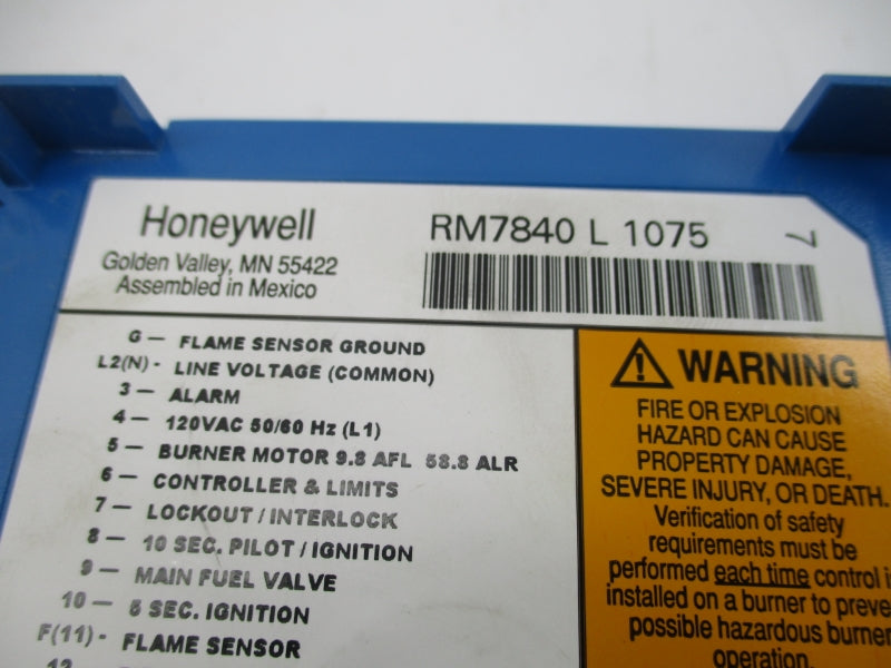 HONEYWELL RM7840L1075 120VAC NSMP