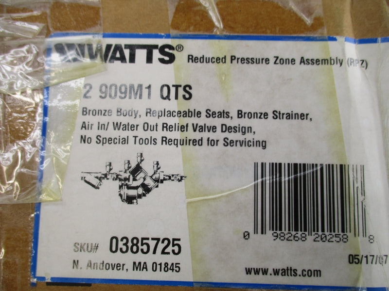 WATTS 2909M1QTS 0385725 175PSI 2" NSMP