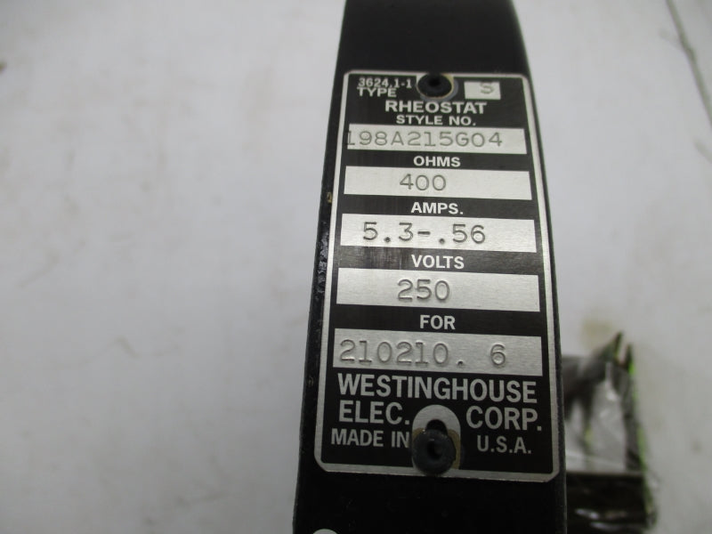WESTINGHOUSE 198A215G04 250V 4.2-1.2A (AS PICTURED) NSNP