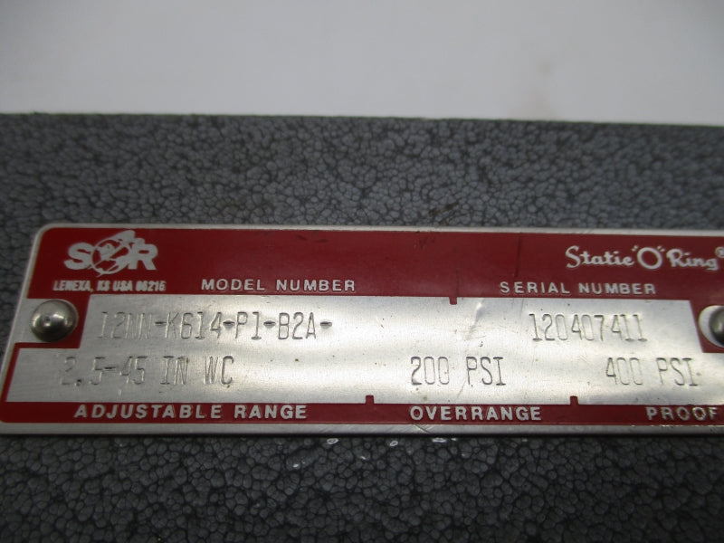 SOR 12NN-K614-P1-B2A 400PSI UNMP