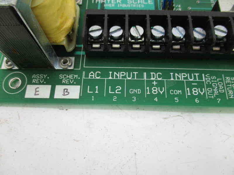 THAYER SCALE D-50102B 18VDC REV. E NSNP