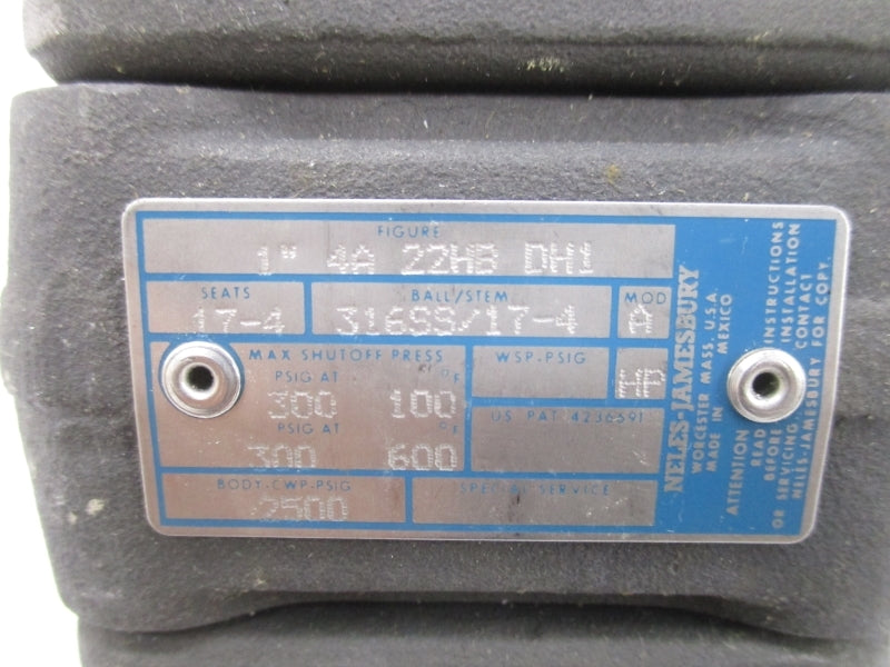 NELES-JAMESBURY 4A22HBDH1 300PSI 1" NSNP