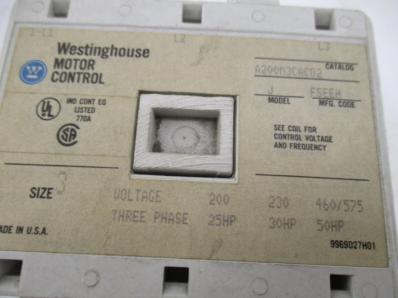 WESTINGHOUSE A200M3CACD2 110-120V UNMP