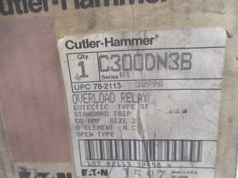 CUTLER-HAMMER C300DN3B SER. B1 50A NSMP