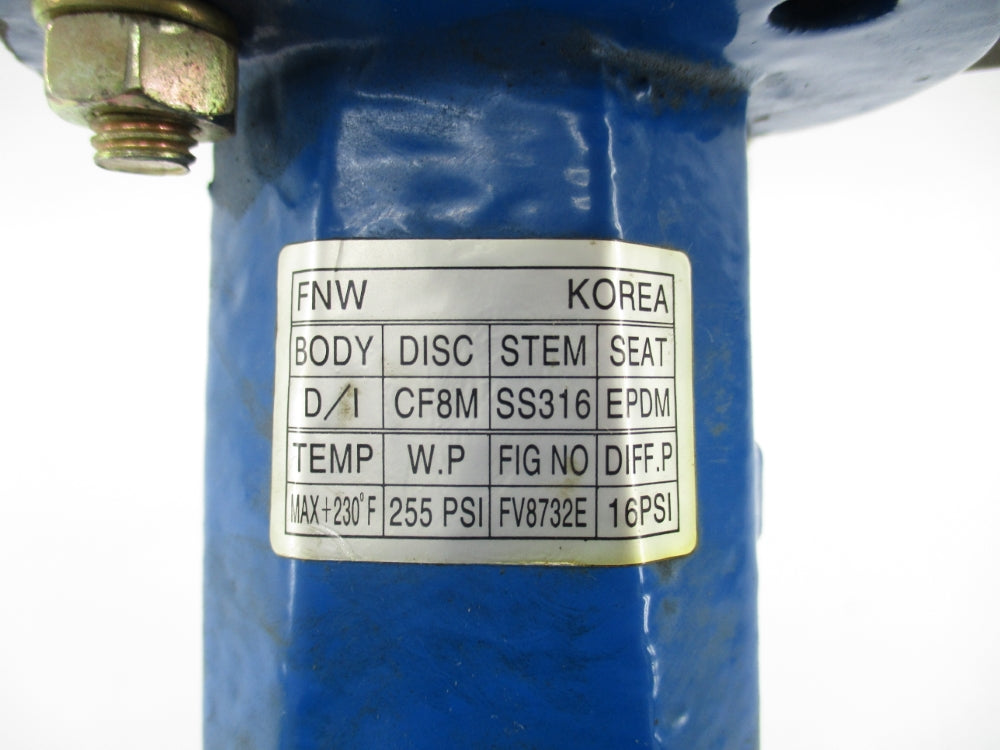 VALVE FV8732E 255PSI 8" NSNP