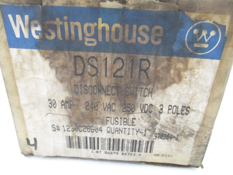 WESTINGHOUSE DS121R 1230C28G04 240VAC 30A NSMP