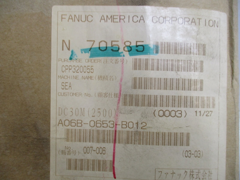 FANUC A06B-0653-B012 210V 24A NSMP