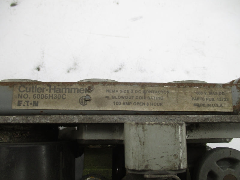 CUTLER HAMMER 6006H30C 230VDC 100A UNMP
