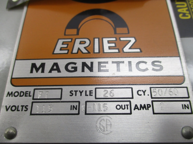 ERIEZ FT26 115V 2A NSNP
