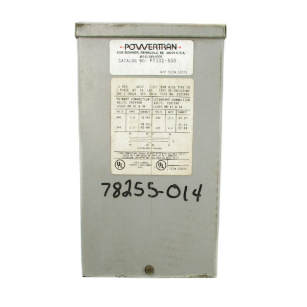 POWERTRAN PT102-500 480V 1.0A (AS PICTURED) NSNP