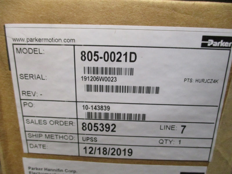 PARKER 805-0021D NSMP