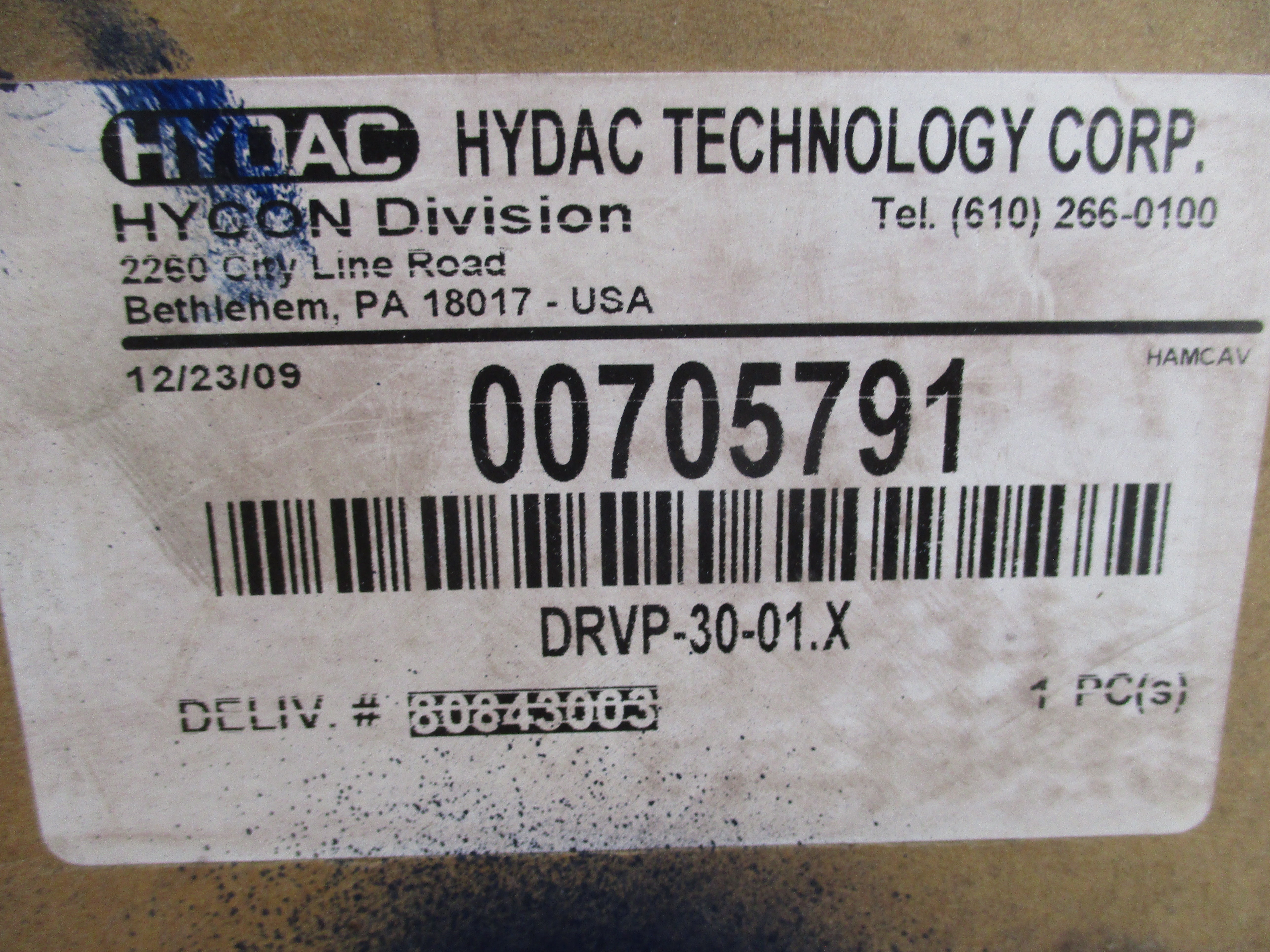 HYDAC DRVP-30-01.X 00705791 NSFS