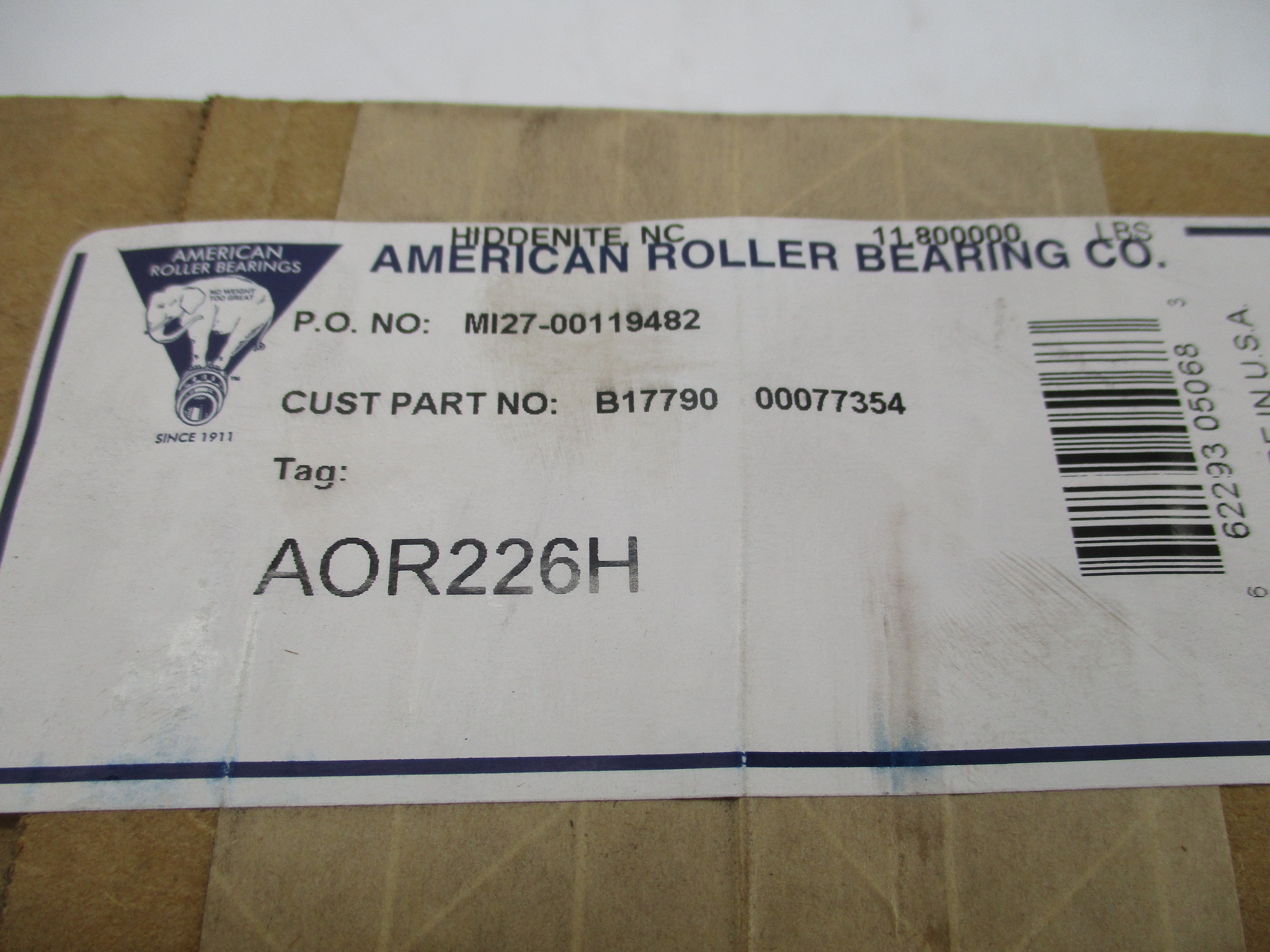 AMERICAN ROLLER BEARING AOR226H NSFS