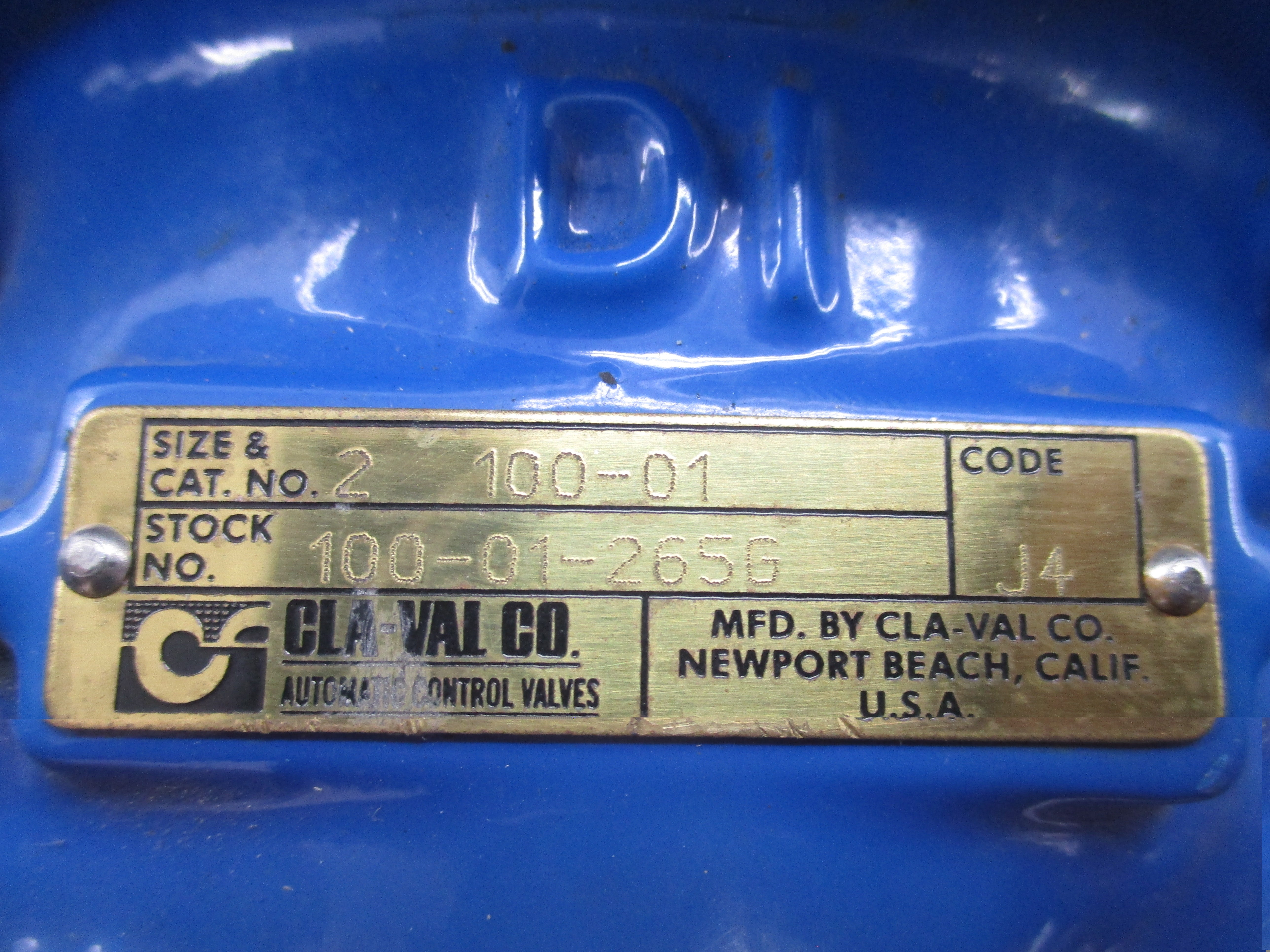CLA-VAL 100-01-265G 2" UNMP