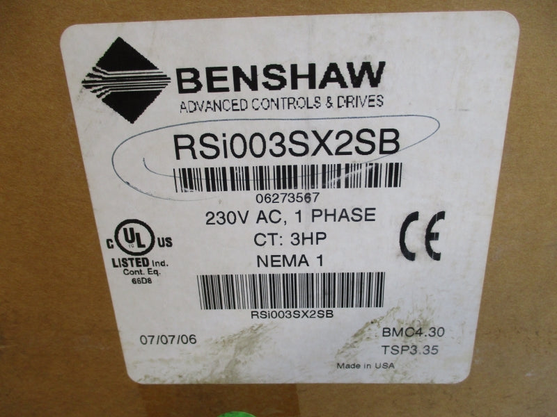 BENSHAW RSI003SX2SB 200-230V 23.0/20.7A NSMP