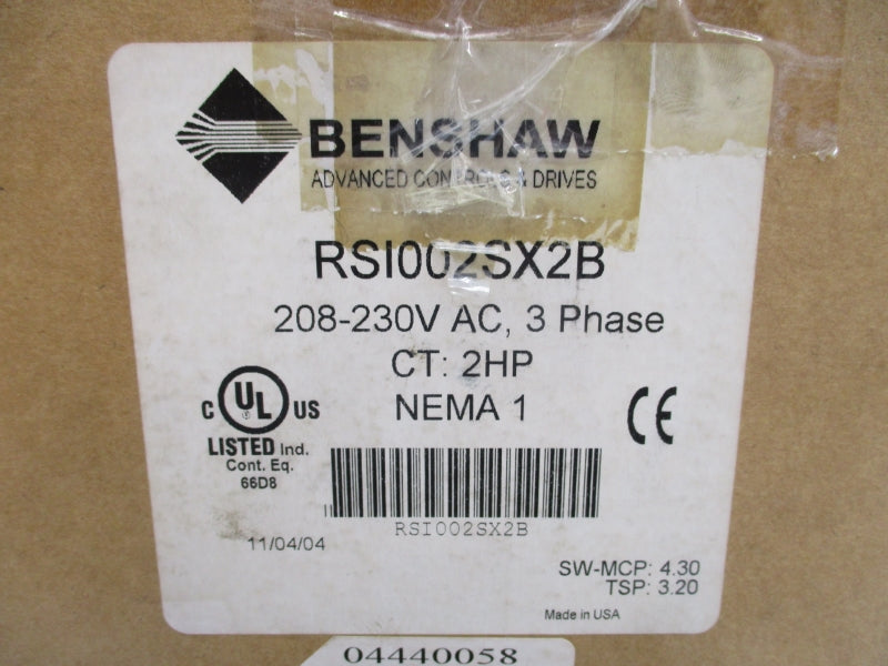 BENSHAW RSI002SX2B 200-230V 9.0/7.8A NSMP