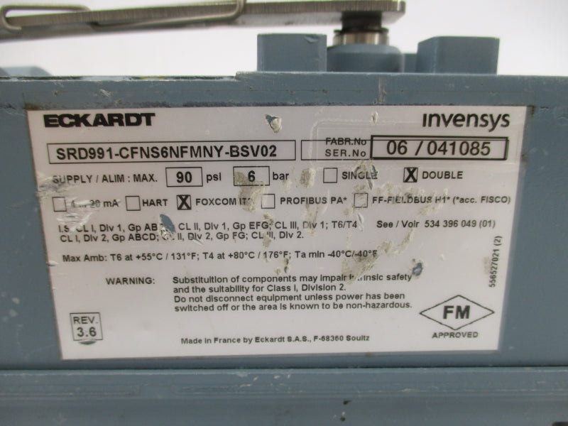 ECKARDT SRD991-CFNS6NFMNY-BSV02 90PSI UNMP