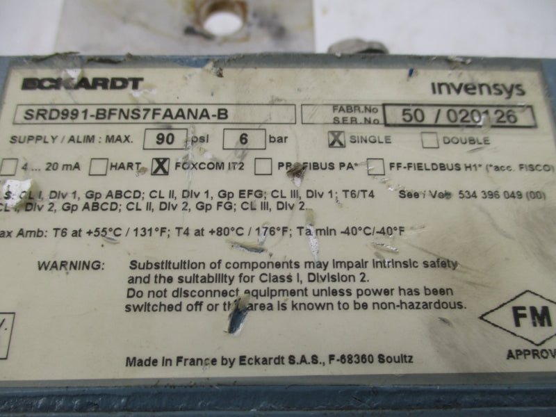 ECKARDT SRD991-BFNS7FAANA-B 90PSI (AS PICTURED) UNMP