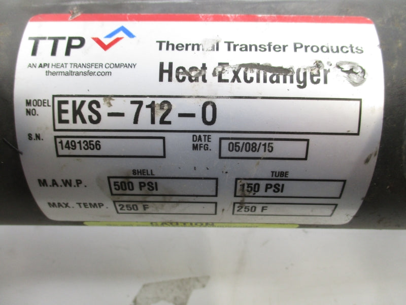 THERMAL TRANSFER PRODUCTS EKS-712-O 500PSI UNMP