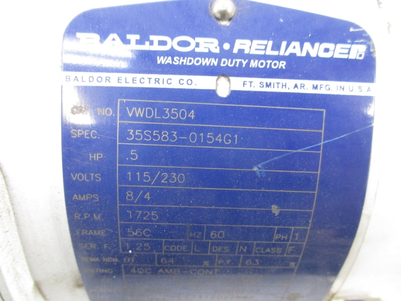 BALDOR VWDL3504 35S583-0154G1 115/230V 8/4A UNMP