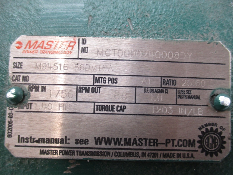 MASTER POWER TRANSMITION MCT0000240008DY M94516 56DM16A NSNP