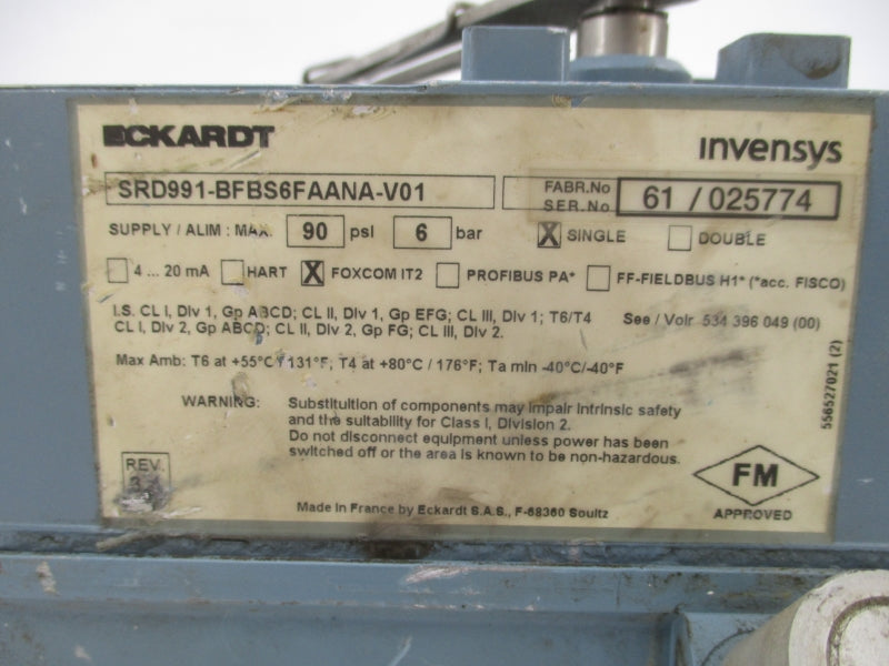 ECKARDT SRD991-BFBS6FAANA-V01 90PSI UNMP