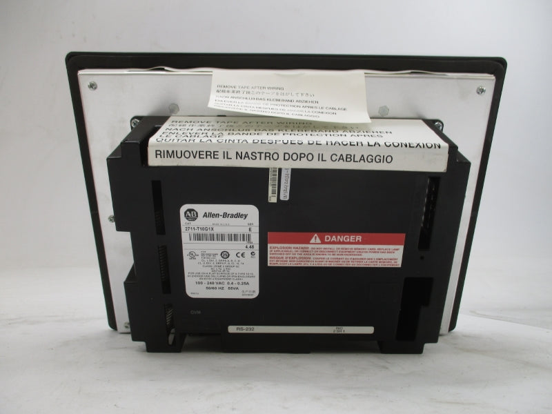 ALLEN BRADLEY 2711-T10G1X SER. E F/W 4.48 100-240VAC 0.4-0.25A REMAN
