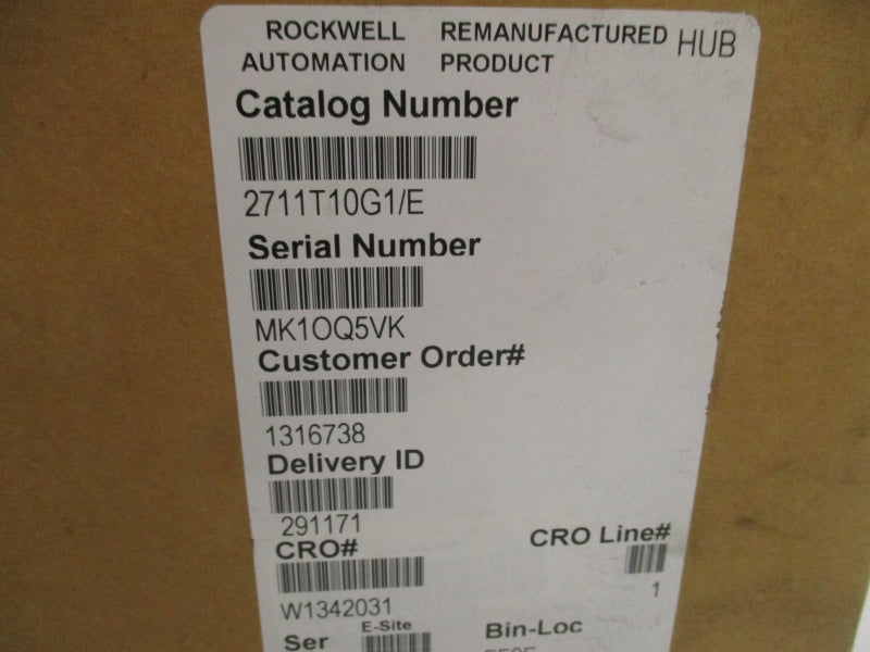 ALLEN BRADLEY 2711-T10G1X SER. E F/W 4.48 100-240VAC 0.4-0.25A REMAN