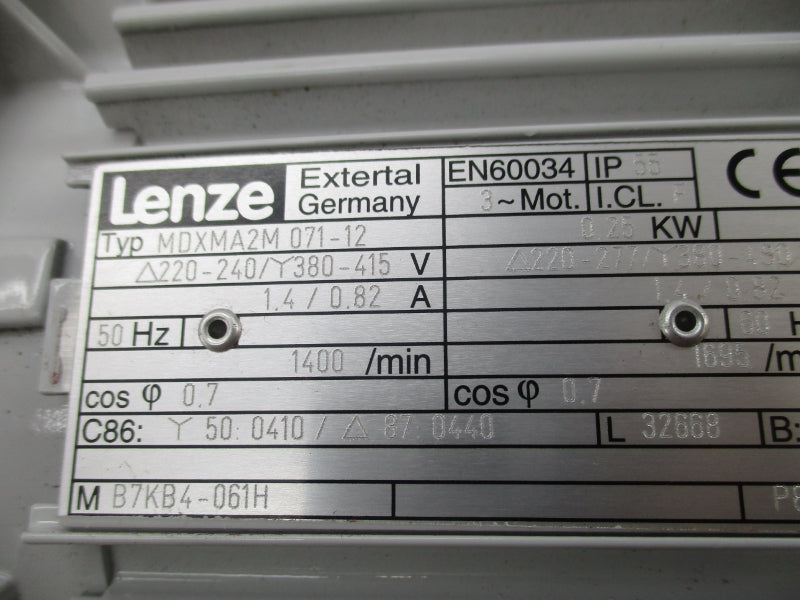 LENZE MDXMA2M071-12 480V 0.82A NSNP