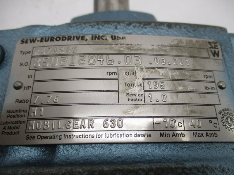 SEW EURODRIVE R47AM56 NSNP