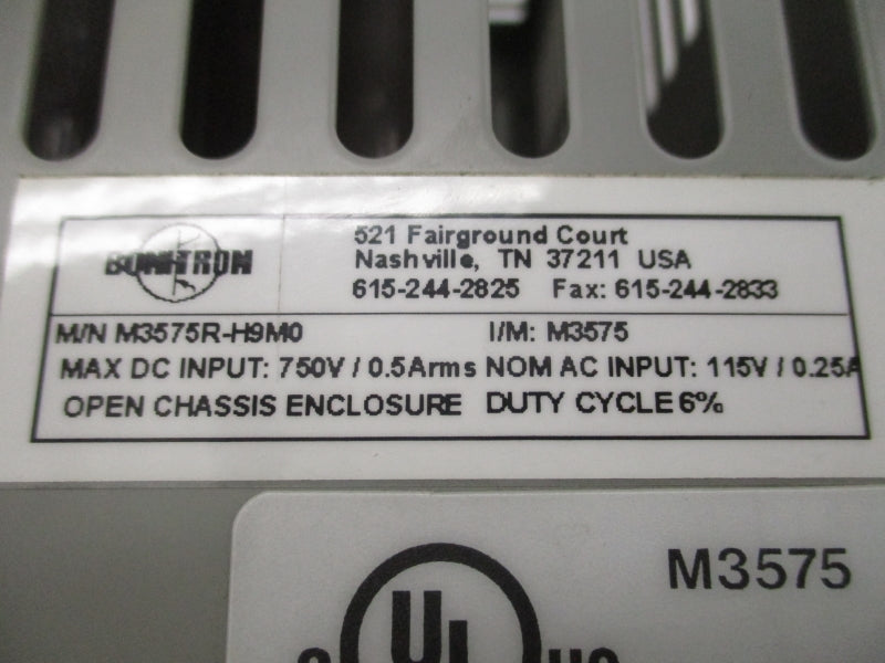 BONITRON M3575R-H9M0 115V 0.25A NSNP
