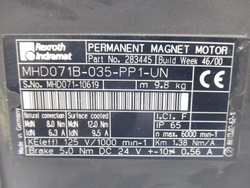 REXROTH MHD071B-035-PP1-UN 283445 125V NSMP