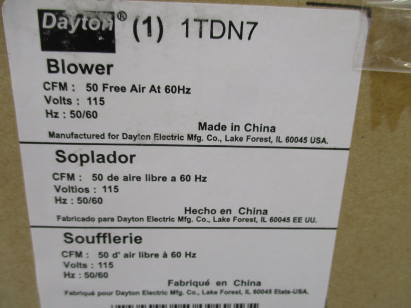 DAYTON 1TDN7 115V 0.22/0.23A NSMP
