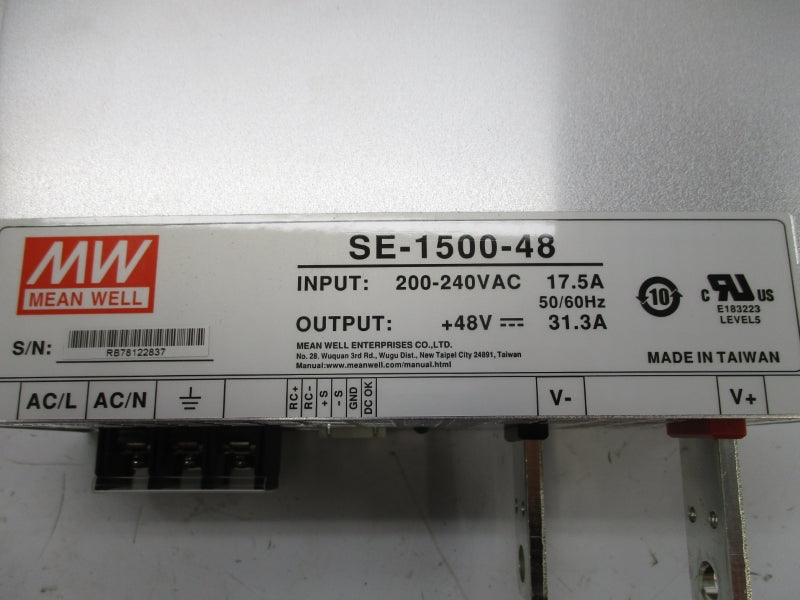 MEAN WELL SE-1500-48 200-240VAC 17.5A NSMP