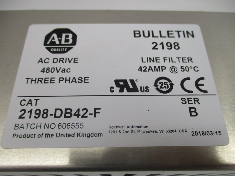 ALLEN BRADLEY 2198-DB42-F SER. B 480VAC 42A NSMP