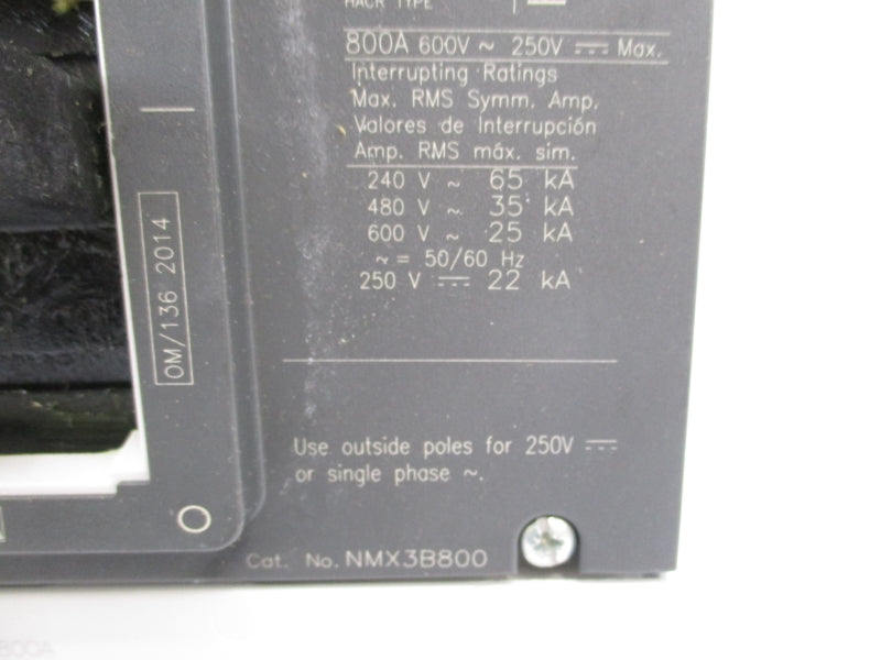 SIEMENS NMX3B800 600V 800A NSMP