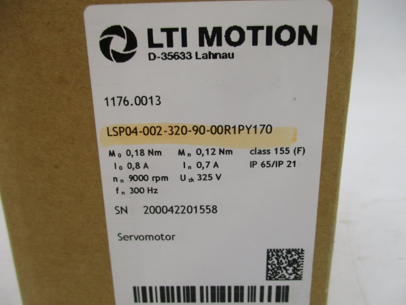 LTI MOTION LSP04-002-320-90-00R1PY170 1176.0013 325V 0.8A NSMP