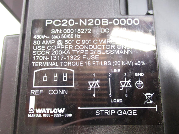 WATLOW PC20-N20B-0000 480VAC 80A NSMP