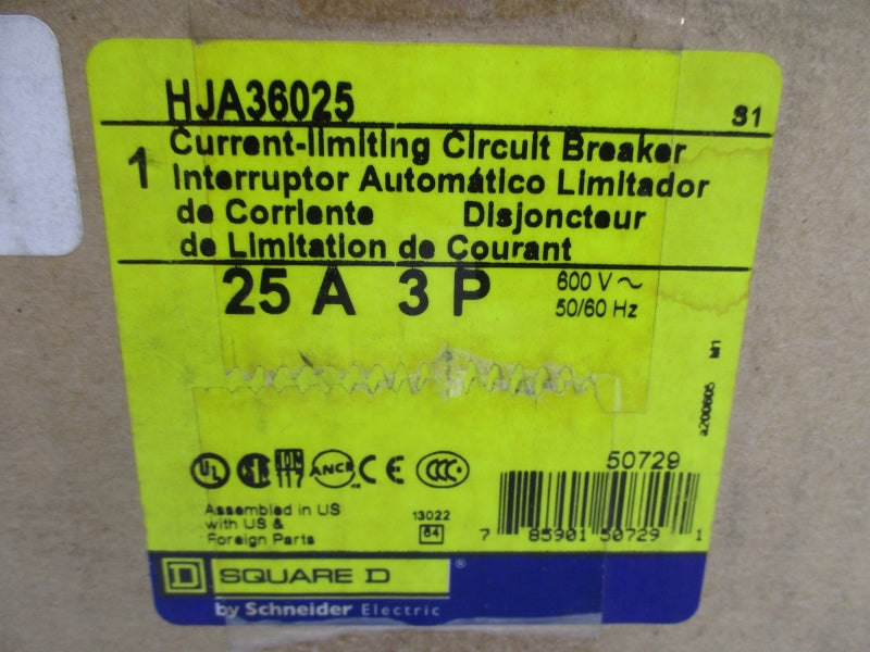 SQUARE D HJA36025 600V 25A NSMP