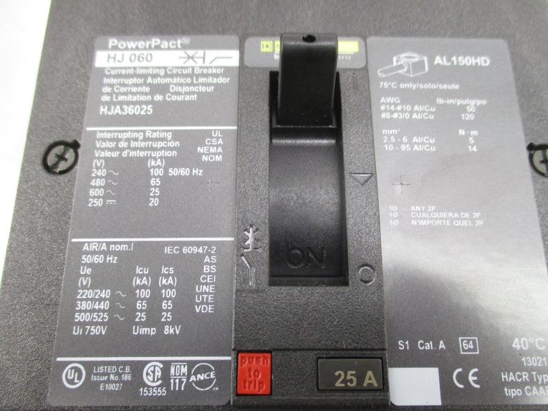 SQUARE D HJA36025 600V 25A NSMP