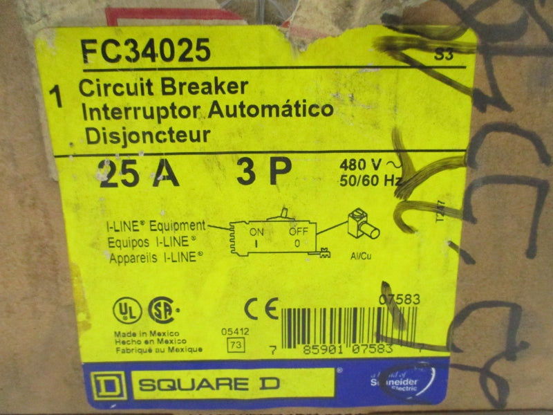 SQUARE D FC34025 480V 25A NSMP