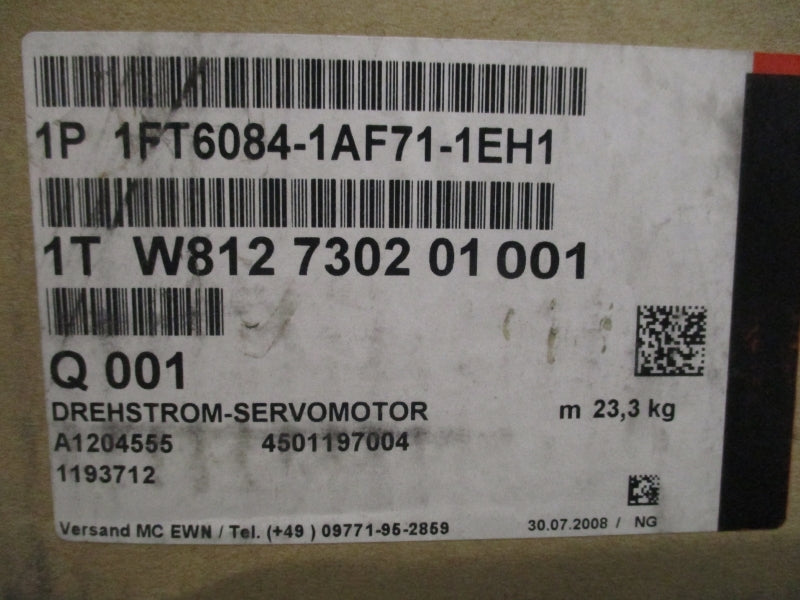 SIEMENS 1FT6084-1AF71-1EH1 291V 13.2-9.9A NSMP