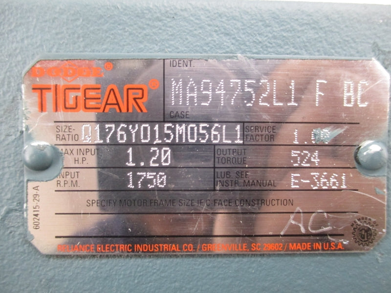 DODGE MA94752L1 Q176Y015M056L1 NSMP