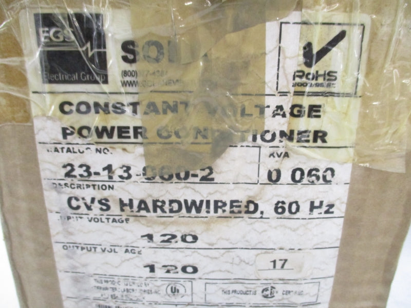 SOLA 23-13-060-2 95-130V 0.80A NSMP
