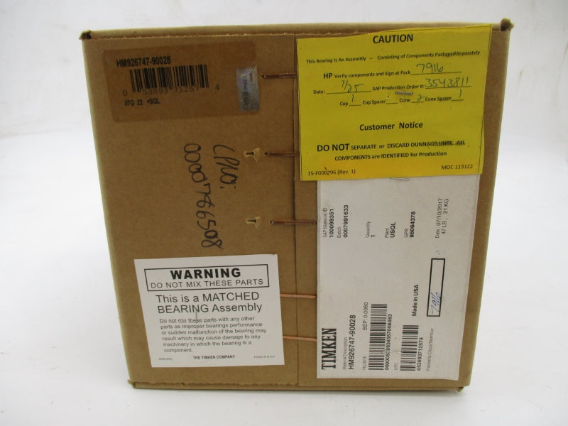 TIMKEN HM926747-90028 NSFS